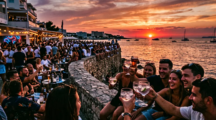 Ibiza at night